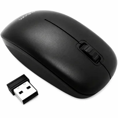 Mouse Sem Fio Qualidade 2.4 Ghz Usb Preto Ergonômico Exbom - Panami