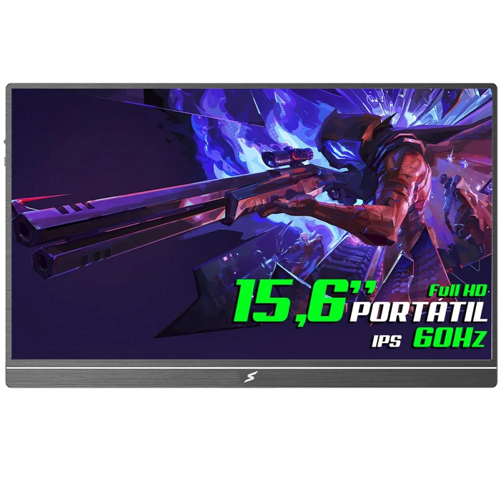 Monitor Portátil Superframe Preview V2, 15.6 Pol, Full Hd, 60hz, Ips, 100% SRGB, Mini-hdmi/usb-c, Sfpfb-1560-FULL HD