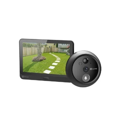 Vídeo Porteiro Ezviz Inteligente Hp4 Wifi 2mp Full Hd 1080p Visão Noturna Áudio Bidirecional Preto Cs-hp4