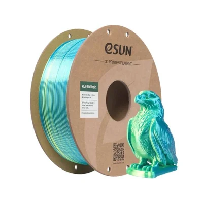 Filamento Esun Pla Silk Magic Ciano Limão 1,75mm 1kg Carretel