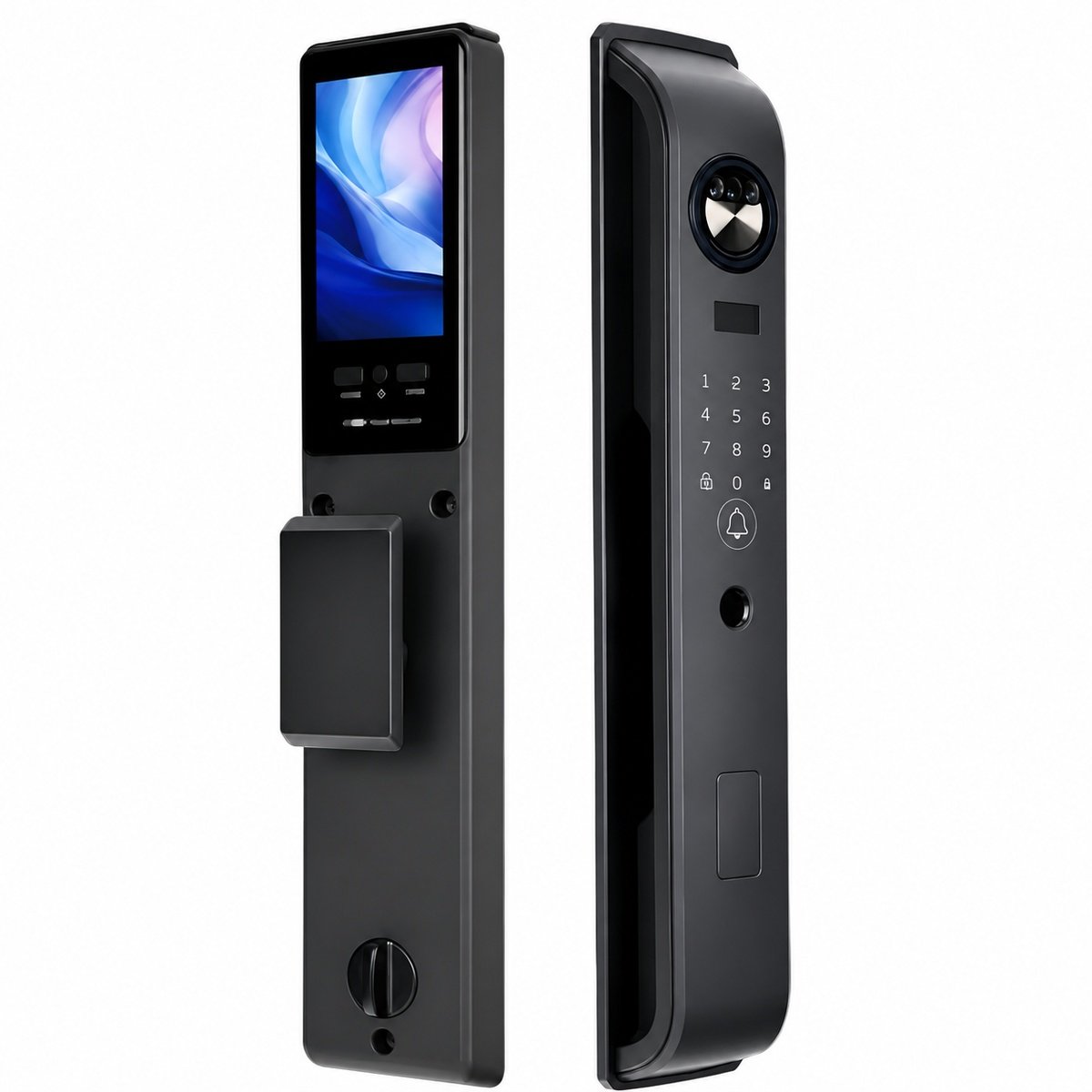 Fechadura Digital Reconhecimento Facial Senha Biometria App Tuya Cartão Chave Segurança Sc9025