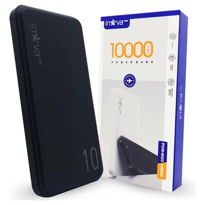 Carregador Portátil Inova Power Bank 10000mah Para Iphone E Samsung Preto