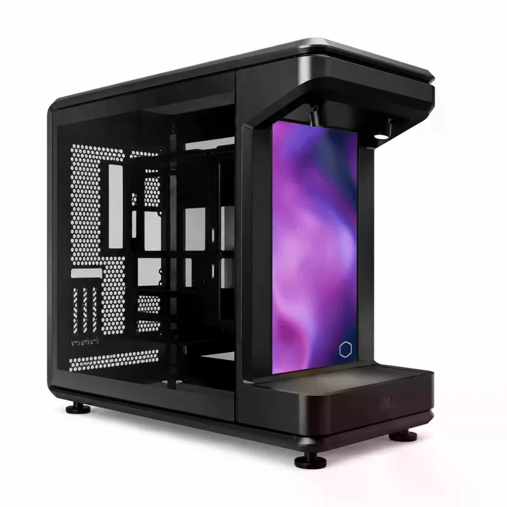 Gabinete Cooler Master Masterframe 360 Stage, Lcd, ARGB, Mid-tower, Preto, Mf360-khnn-s02