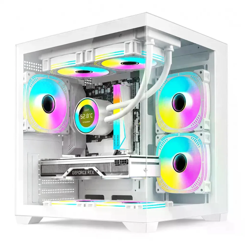 Gabinete Duex Dxga275wh, Mid Tower, Branco, Sem Fonte, Sem Fans, Dxga275wh S/logo