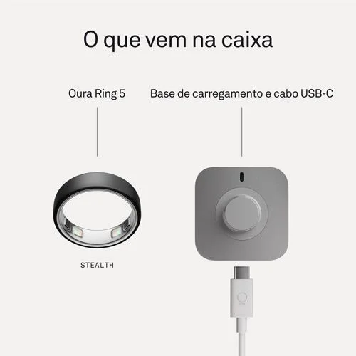 Imagem 4 de 5 do produto Anel Inteligente Smart Ring Oura Ring 5 Preto Fosco Tamanho 13