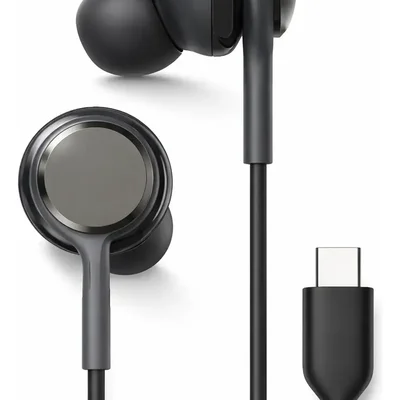 Fone Tipo C Intra Auricular Com Microfone Controle Volume Som Estéreo Grave Forte Cabo Nylon Resistente Compatível Android Samsung Xiaomi Iphone
