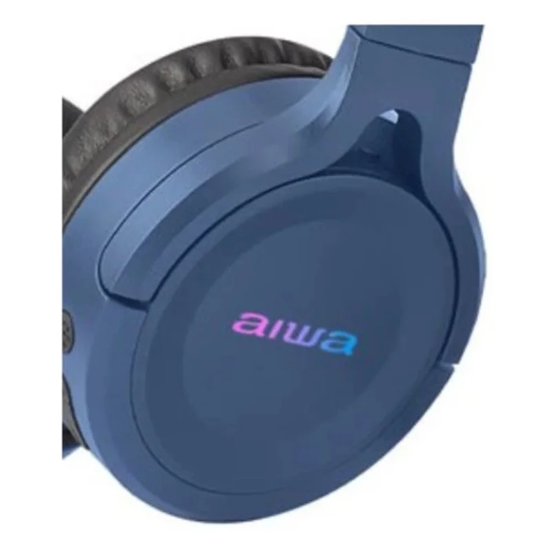 Imagem 4 de 5 do produto Fone De Ouvido Sem Fio Aiwa Awk17u Com Bluetooth E Microfone Azul Preto