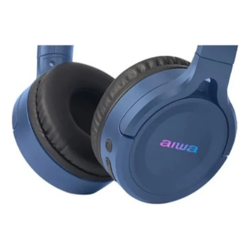 Imagem 5 de 5 do produto Fone De Ouvido Sem Fio Aiwa Awk17u Com Bluetooth E Microfone Azul Preto