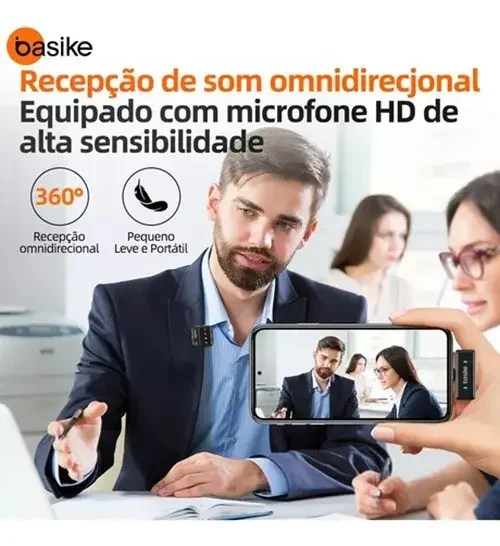 Imagem 4 de 4 do produto Microfone Sem Fio Lapela Celular Lightning Para Iphone