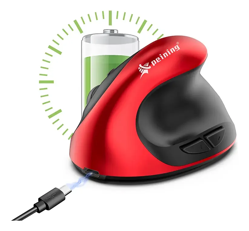 Imagem 3 de 4 do produto Mouse Ergonômico Vertical Recarregável Sem Fio, Bluetooth