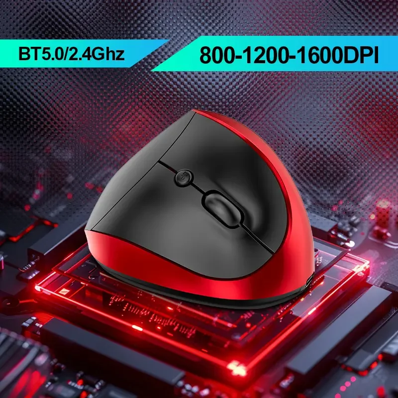 Imagem 4 de 4 do produto Mouse Ergonômico Vertical Recarregável Sem Fio, Bluetooth