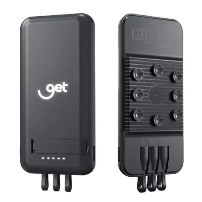 Power Bank Carregador Portátil Por Indução Get - Ventosa - 10000mah - 72281