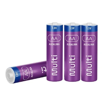 Pilha Alcalina Aa Multilaser - 4 Unidades - Pa001
