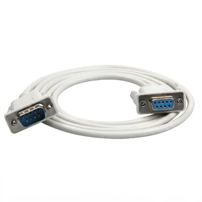 Cabo Serial Extensor Db9 Macho X Db9 Fêmea - Rs232 - 2,5 Metros - Branco