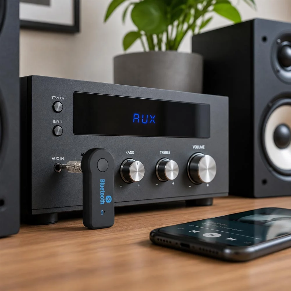 Imagem 2 de 5 do produto Receptor Bluetooth Adaptador Para Música P2