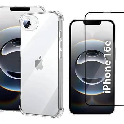 Capa Para Iphone 16e Anti Impacto + Película 9d Cerâmica Flexivel