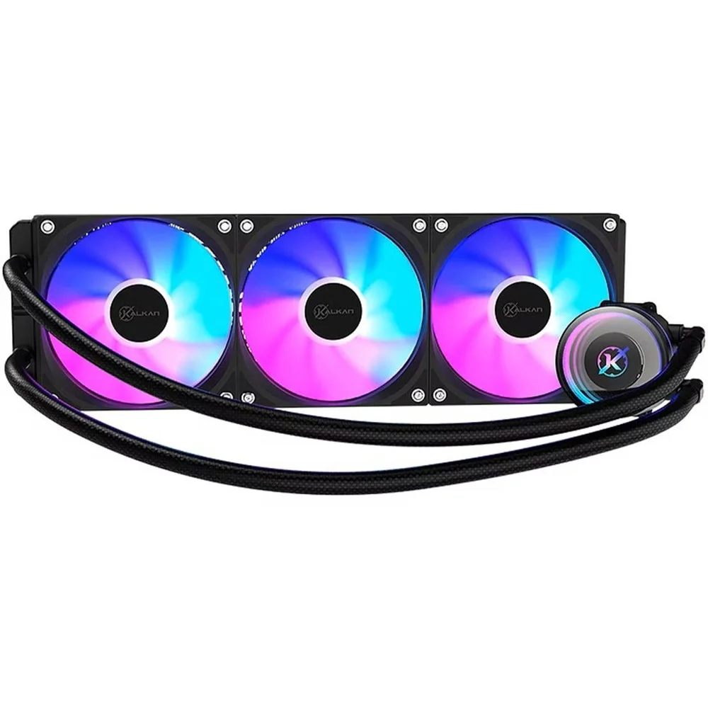Water Cooler Kalkan Aura Lite 360, 360mm, ARGB, Intel-amd, Preto, Klk00099