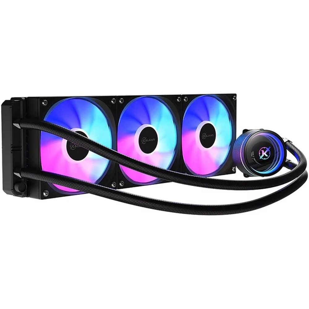 Water Cooler Kalkan Aura Lite 360, 360mm, ARGB, Intel-amd, Preto, Klk00099