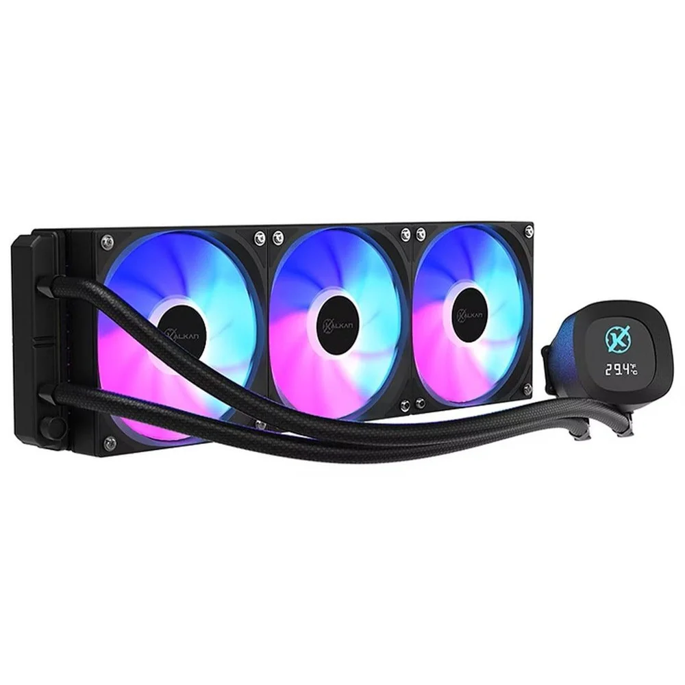 Imagem 4 de 4 do produto Water Cooler Kalkan Aura Digital 360 ARGB, 360mm, Com Display, Intel-amd, Preto, Klk00101