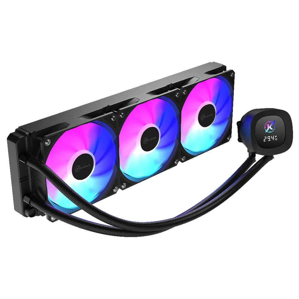 Water Cooler Kalkan Aura Digital 360mm Preto ARGB Display