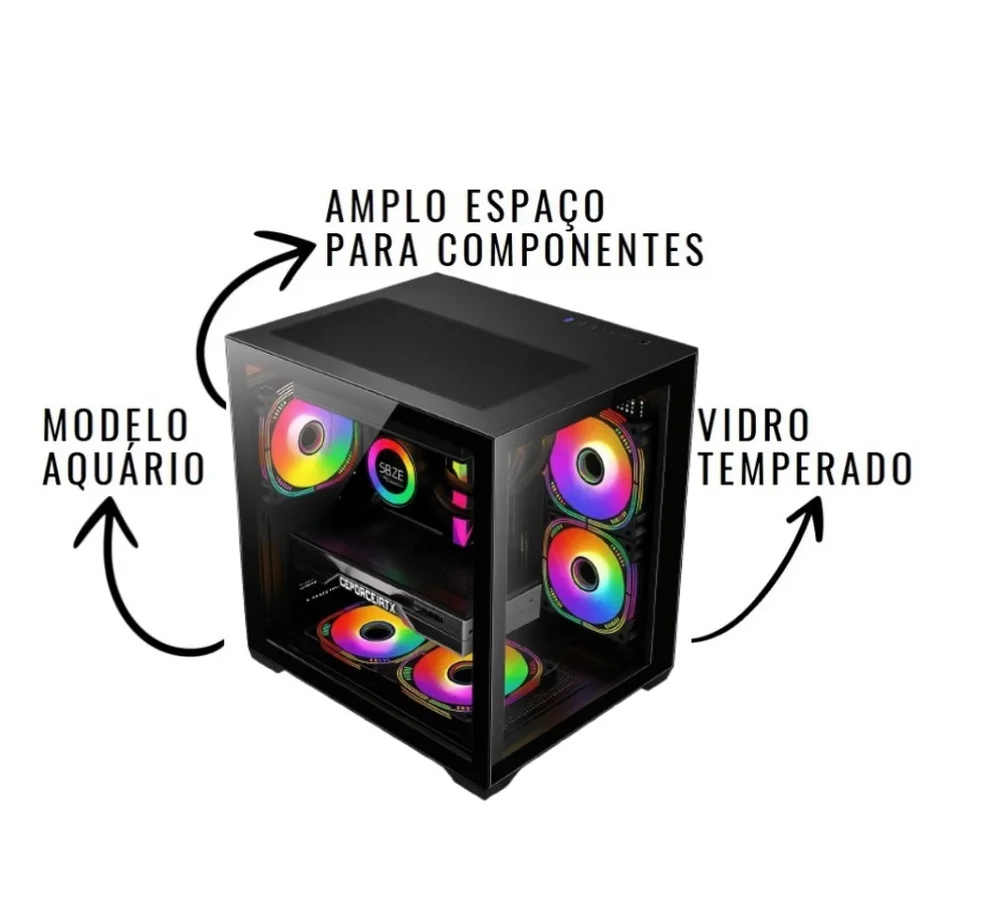 PC Gamer Arvex Intel Core i7 Radeon Rx 6600 Memoria 16gb SSD 480GB Fonte 500w 80 Plus PC Gamer Arvex Intel Core i7 Radeon Rx 6600 Memoria 16gb SSD 480GB Fonte 500w 80 Plus
