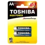 Pilha Alcalina Aa 1,5v Toshiba Longa Duração Kit 8 Pilhas
