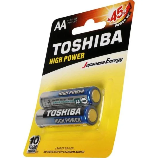 Pilha Alcalina Aa 1,5v Toshiba Longa Duração Kit 8 Pilhas