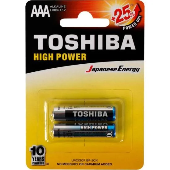 Pilha Alcalina Aaa 1,5v Toshiba Longa Duração Kit 4 Pilhas