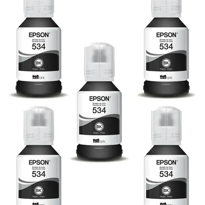 Kit Com 5 Unidades- Refil Tinta  534 Preta Com 120 Ml Cada M2120 M2140 M2170 M3170 M3180