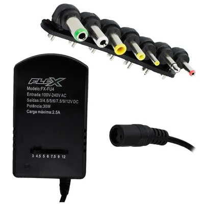 Fonte Adaptador Universal C/7 Pinos 30w Mod:fx-fu4