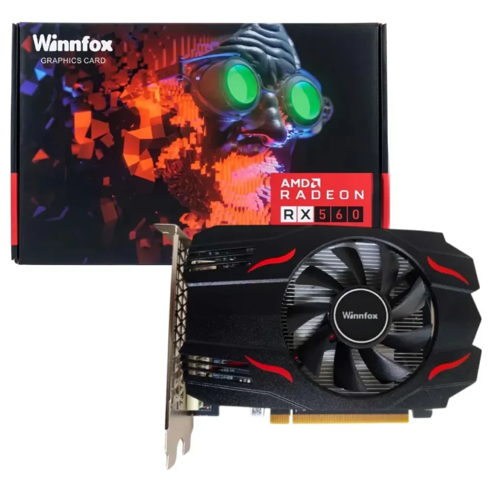 Placa De Video Winfox Rx560 4gb 128bits Ddr5 4