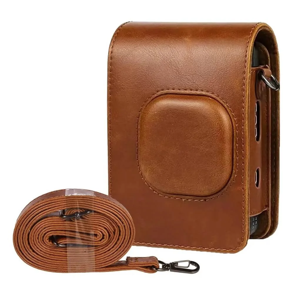 Brcshop | Bolsa Capa Case Proteção Retro Vintage Com Alça Para Câmera Fujifilm Instax Mini LiPlay