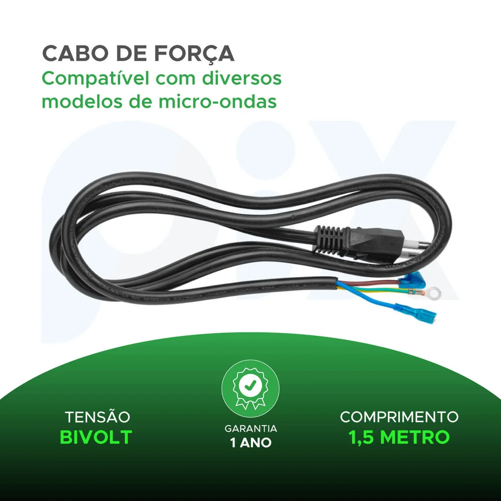 Imagem 5 de 5 do produto Cabo Força 20a 1,5m Bivolt 110v 220v