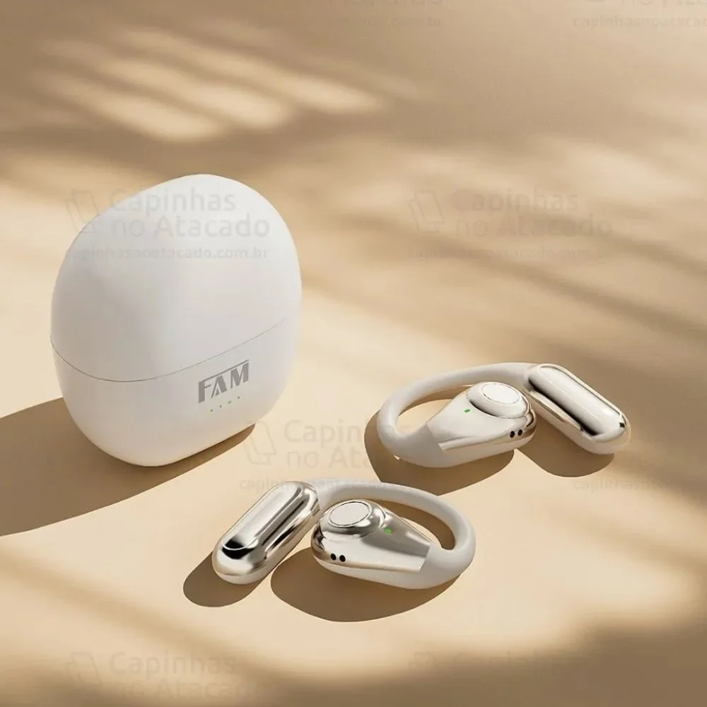 Imagem 4 de 5 do produto Fone De Ouvido Bluetooth Open Air 2 Condução Ossea - Fam - Ows301 - Branco