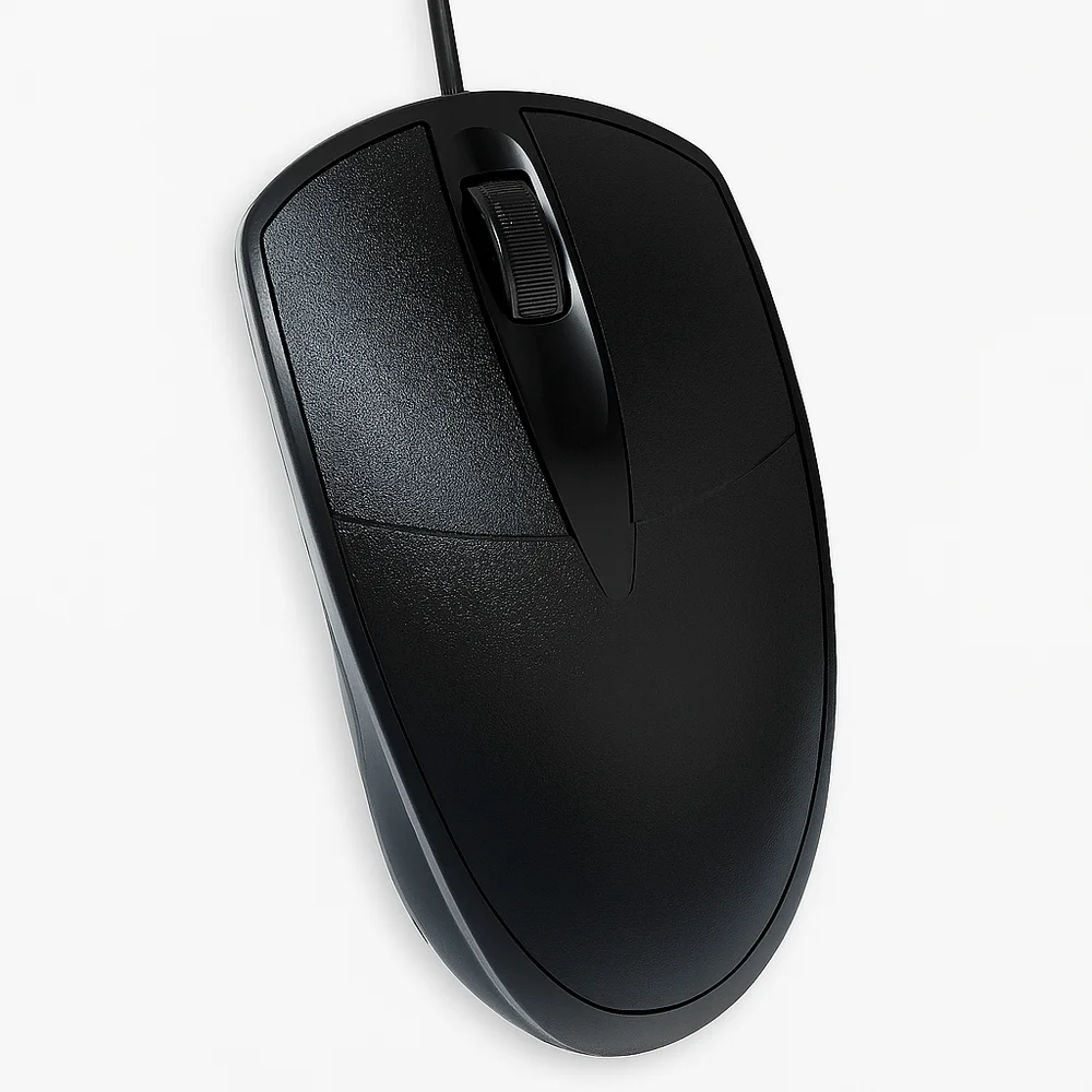 Mouse Óptico Usb Preto Com 1000dpi Conexão Plug E Play E Design Ergonômico Office Mouse Óptico Usb Preto Com 1000dpi Conexão Plug E Play E Design Ergonômico Office