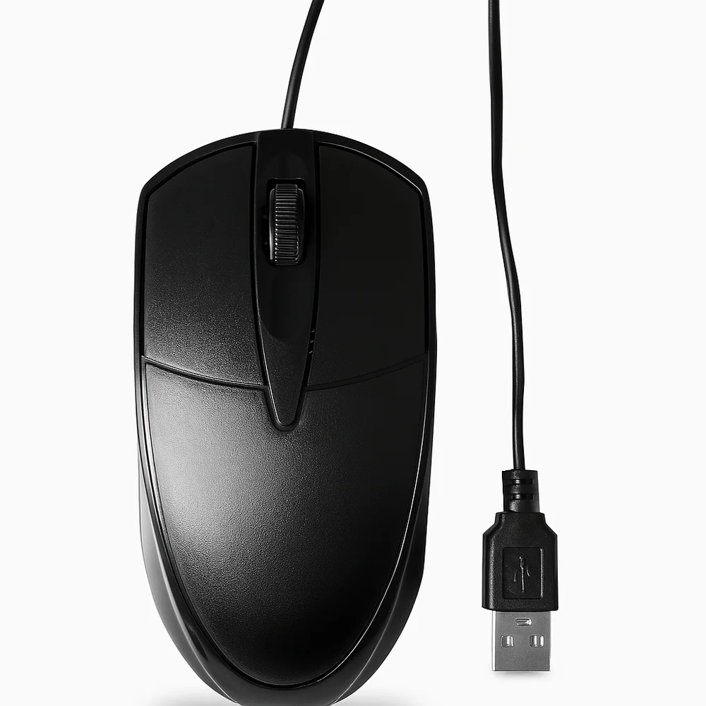 Mouse Óptico Usb Preto Com 1000dpi Conexão Plug E Play E Design Ergonômico Office Mouse Óptico Usb Preto Com 1000dpi Conexão Plug E Play E Design Ergonômico Office