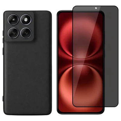 Kit Capinha Capa Aveludada + Película 3d Privativa Para Moto G57 5g