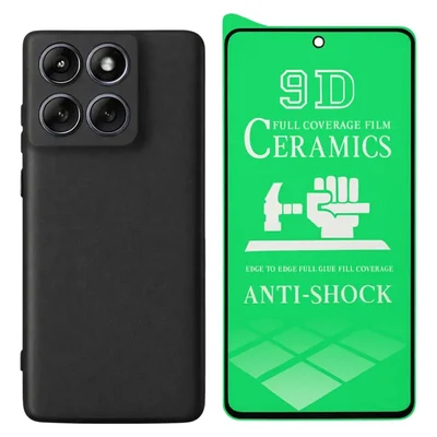 Capa Capinha Aveludada + Película Cerâmica 9d Para Moto G57 5g