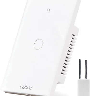 Interruptor Wifi Touch 1 Botão Tuya Alexa Não Utiliza Fio Neutro  Coibeu Mb301-l-bra