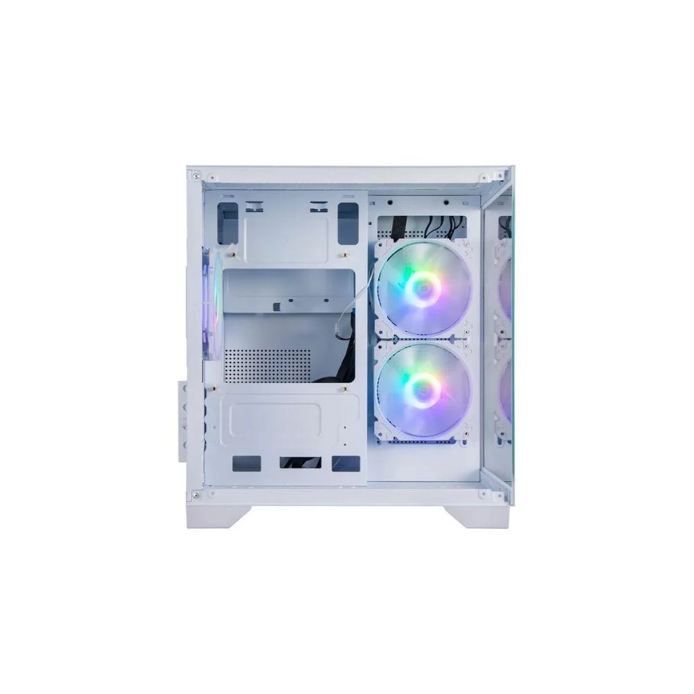 Imagem 2 de 5 do produto Gabinete Gamer Bluecase Soul Pro Bg-052 Branco Aquario Com 3 Fans ARGB