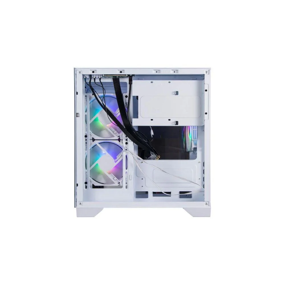 Imagem 3 de 5 do produto Gabinete Gamer Bluecase Soul Pro Bg-052 Branco Aquario Com 3 Fans ARGB