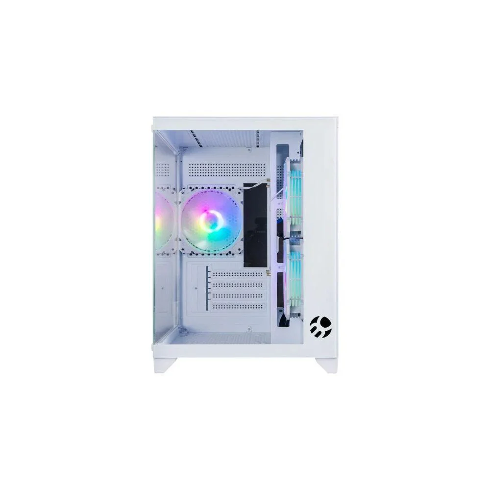 Imagem 5 de 5 do produto Gabinete Gamer Bluecase Soul Pro Bg-052 Branco Aquario Com 3 Fans ARGB