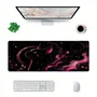 Novo Mouse Pad Gamer Deskpad Speed Extra Grande Borda Costurada Profissional 120x40  - Gatinho Galaxia