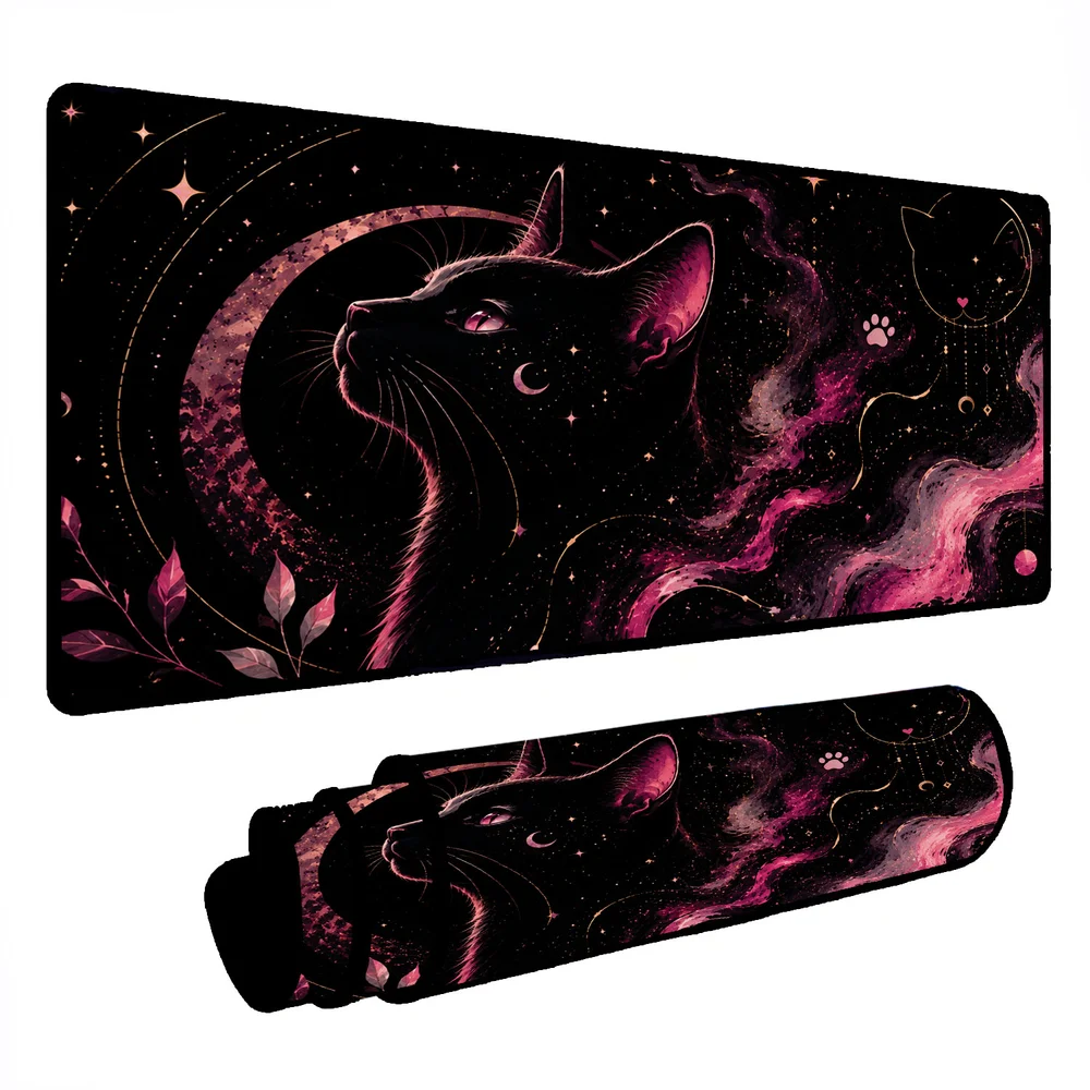 Novo Mouse Pad Gamer Deskpad Speed Extra Grande Borda Costurada Profissional 120x40 - Gatinho Galaxia Novo Mouse Pad Gamer Deskpad Speed Extra Grande Borda Costurada Profissional 120x40 - Gatinho Galaxia