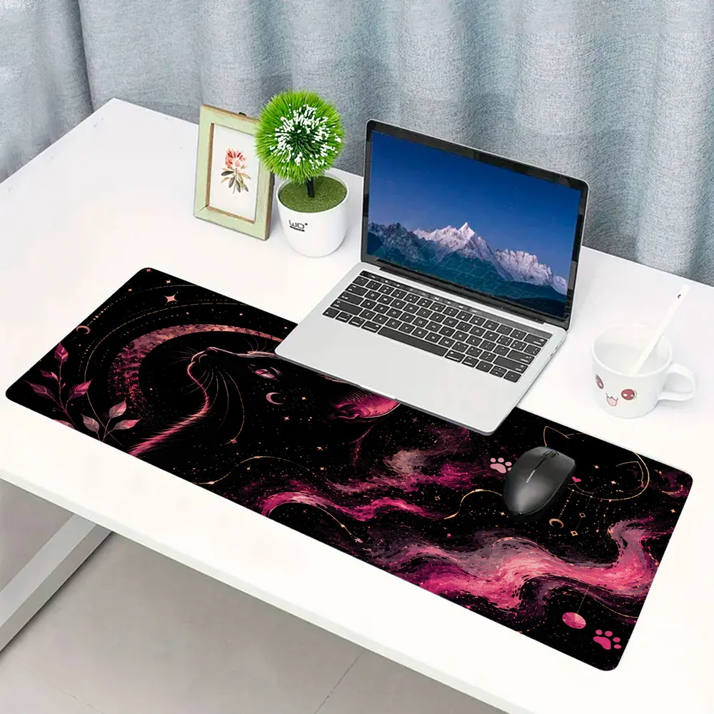 Novo Mouse Pad Gamer Deskpad Speed Extra Grande Borda Costurada Profissional 120x40 - Gatinho Galaxia Novo Mouse Pad Gamer Deskpad Speed Extra Grande Borda Costurada Profissional 120x40 - Gatinho Galaxia