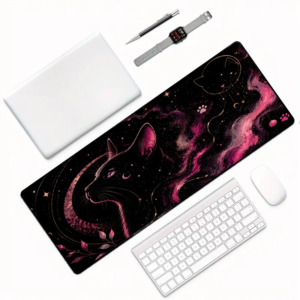 Novo Mouse Pad Gamer Deskpad Speed Extra Grande Borda Costurada Profissional 120x40 - Gatinho Galaxia Novo Mouse Pad Gamer Deskpad Speed Extra Grande Borda Costurada Profissional 120x40 - Gatinho Galaxia