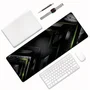 Novo Mouse Pad Gamer Deskpad Speed Extra Grande Borda Costurada Profissional 60x30  -  Matrix Verde