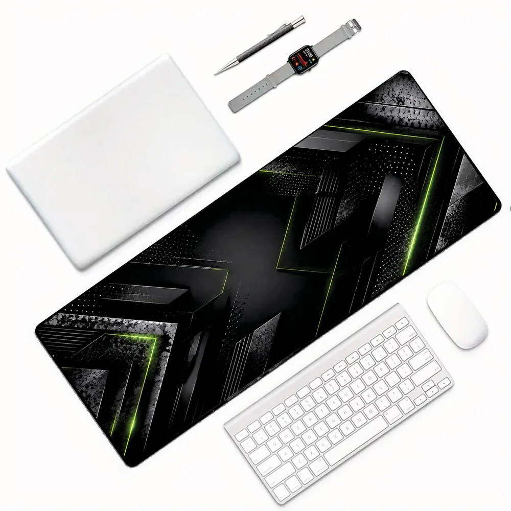 Novo Mouse Pad Gamer Deskpad Speed Extra Grande Borda Costurada Profissional 60x30  -  Matrix Verde