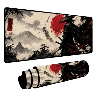 Novo Mouse Pad Gamer Deskpad Speed Extra Grande Borda Costurada Profissional 90x50  - Espirito Samurai