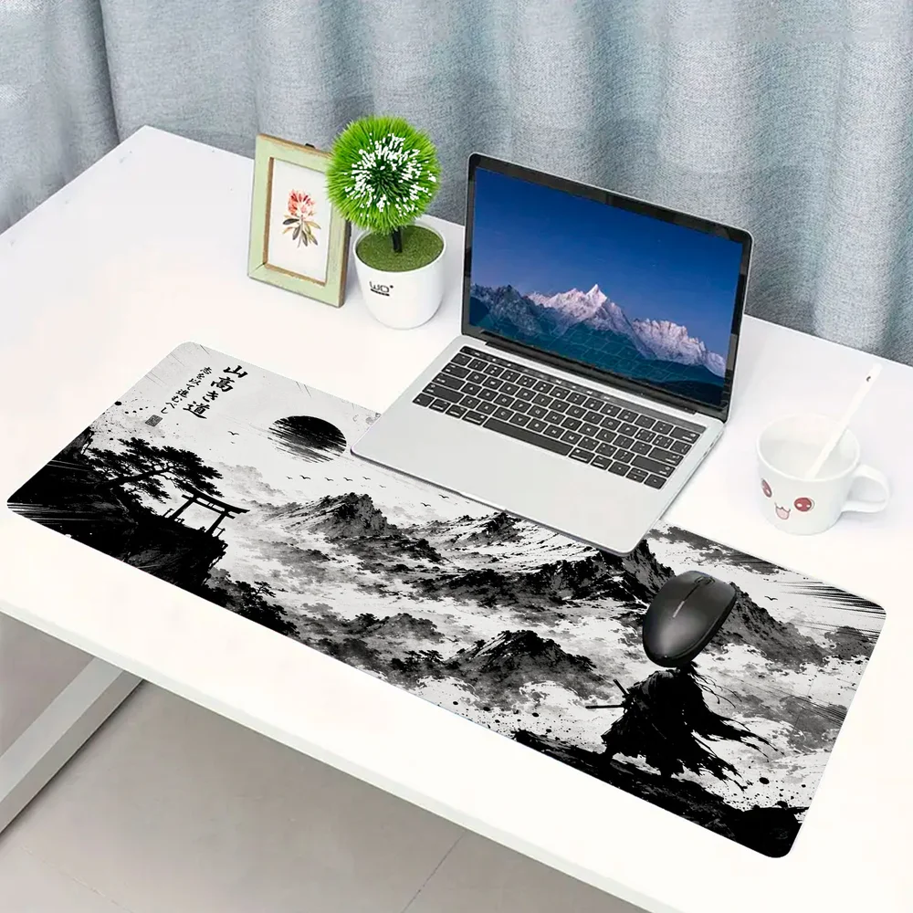 Imagem 3 de 5 do produto Novo Mouse Pad Gamer Deskpad Speed Extra Grande Borda Costurada Profissional 80x40  - Horizonte Oriental